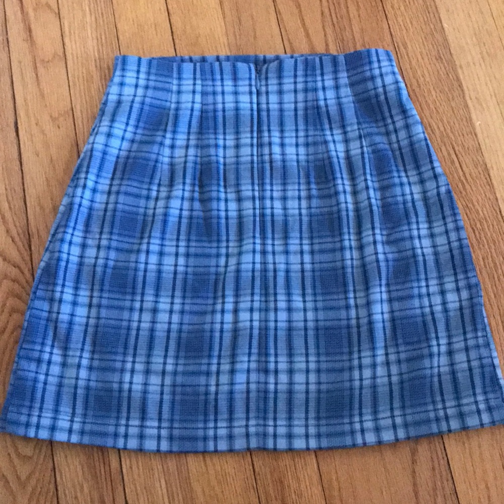 Blue plaid, brandy Melville skirt - Picture 2 of 4